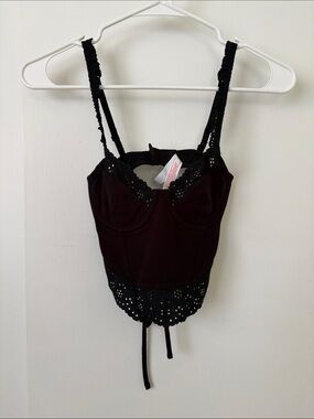 Collie XS Eyelet Underwire Corset Black